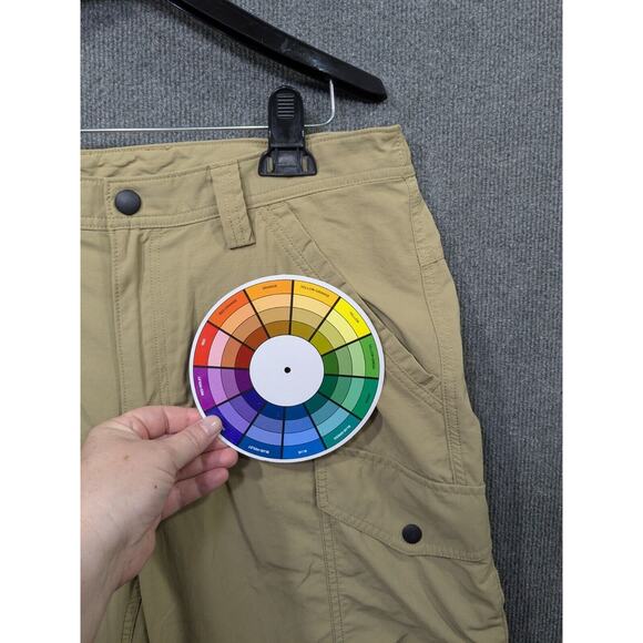 Duluth Trading Cargo Pants Mens 34x32 Nylon Khaki Elastic Waist Lightweight - Picture 3 of 11